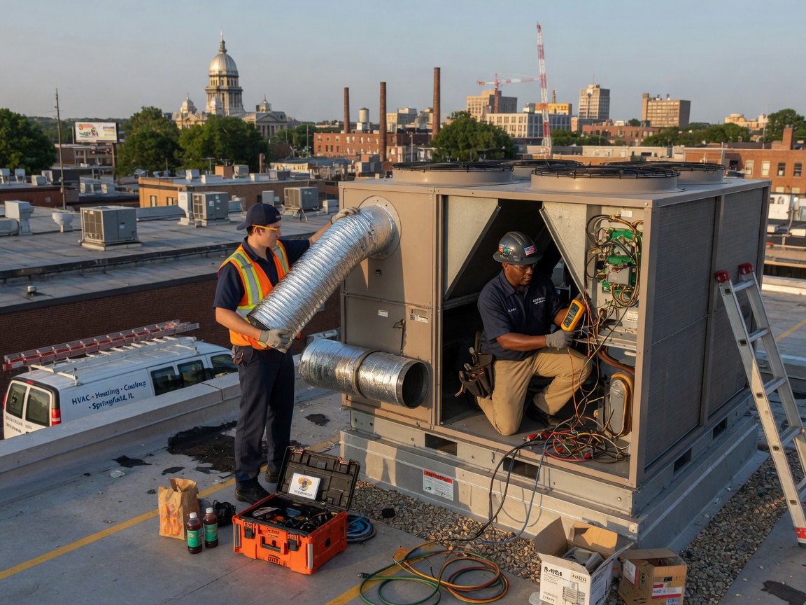 HVAC work by Central Illinois Heating & Cooling in Springfield, IL